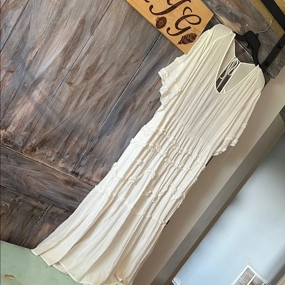 Free People White Maxi Dress with Button Accents - Picture 12 of 12